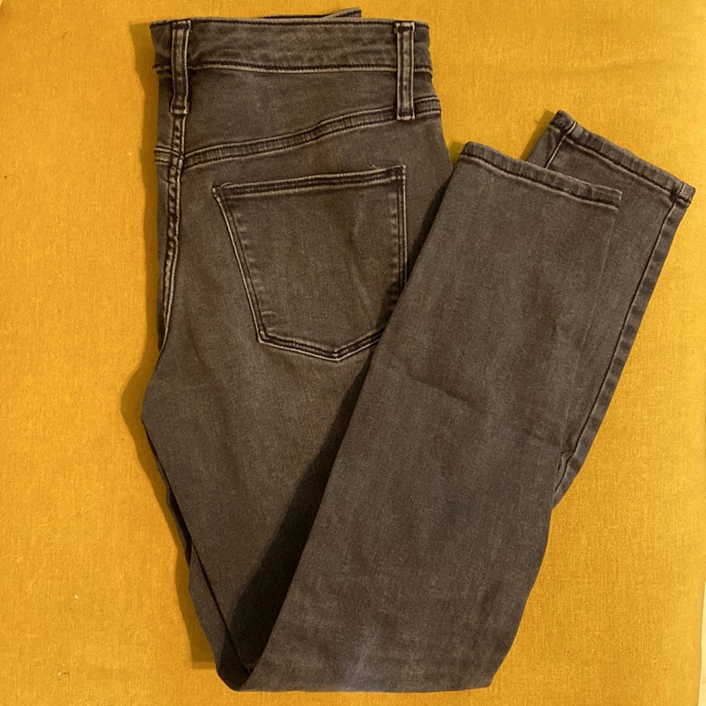 High rise black skinny ankle jeans